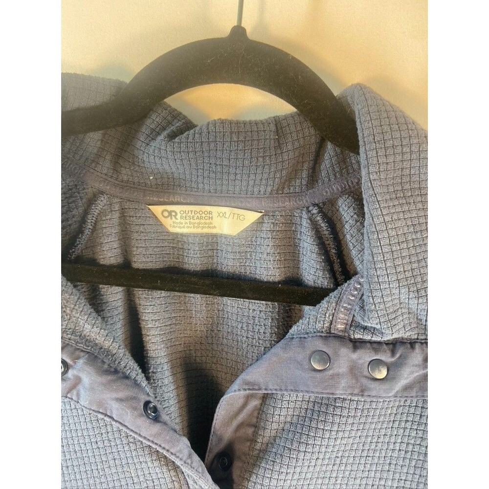OUTDOOR RESEARCH WOMENS XXL BLUE PULLOVER FLEECE LONG SLEEVE 1/4 SNAP - Picture 2 of 4
